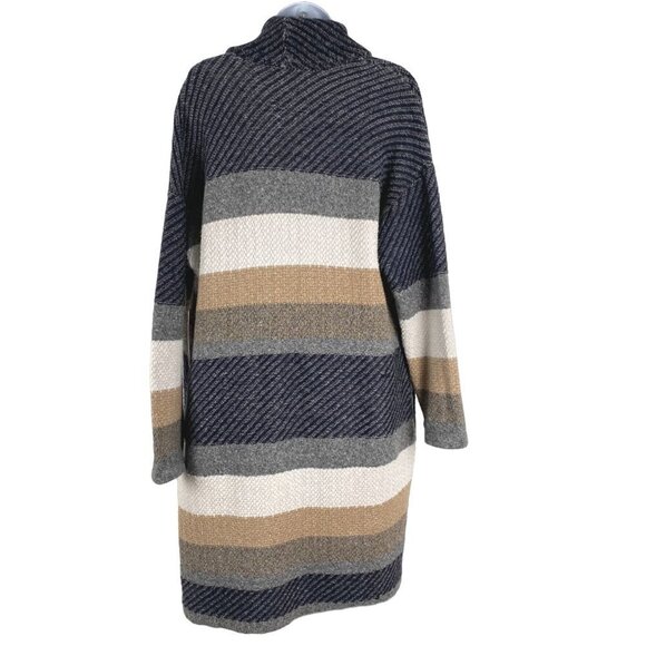Chico's Cardigan Sweater Size 1 Multicolored Striped Polyester Blend NWT CJ-1192 - Picture 6 of 13